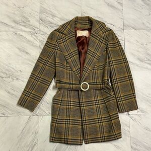 Vintage Pendleton wool Plaid Belted Coat